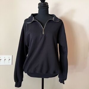 Heavy Blend Black Pullover/Quarter Zip